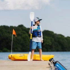 Pelican Sport Combo - 2 Solo Kids Kayaks With Paddles - Yellow -Pelican Solokayak Pelican